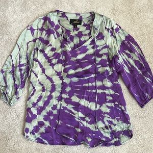 Akiko Tie-Dye Silk Blouse